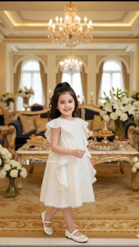 فستان الفراشه الابيض فخم جدا وأنيق