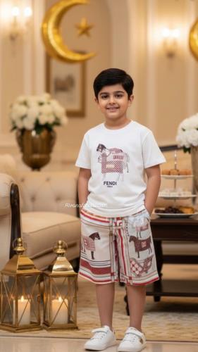 طقم ولادي صيفي من قطعتين