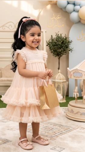 Girls' dress made of very luxurious tulle layers