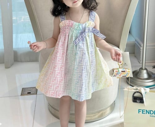 فستان بناتي صيفي بألوان جميلة