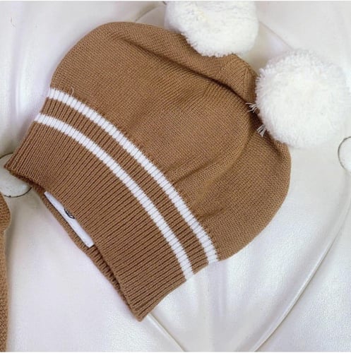 افرول صوف شتوي للمواليد مع القبعه