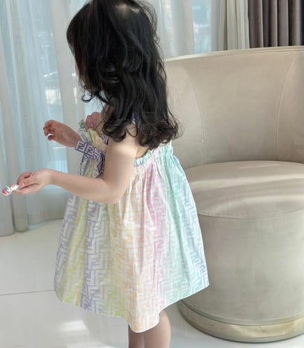 فستان بناتي صيفي بألوان جميلة