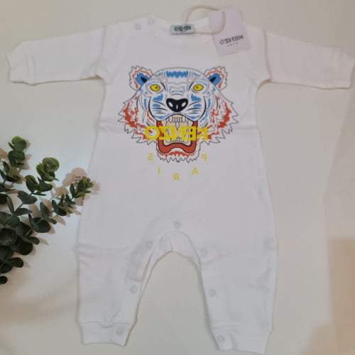 افرول مواليد قطني مميز اللون الابيض