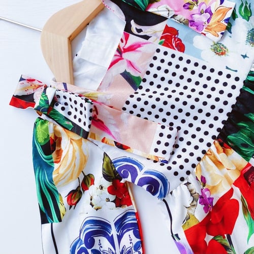 فستان ناعم بنقشات أنيقه