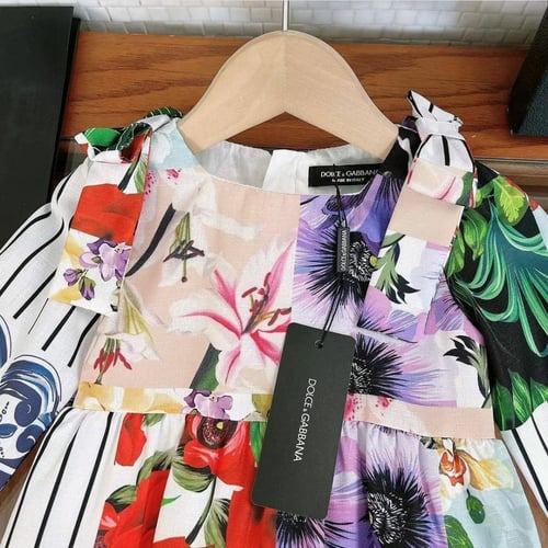 فستان ناعم بنقشات أنيقه