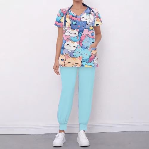 سكراب بطبعة رسوم كرتونية قطط لطيفة وناعمة