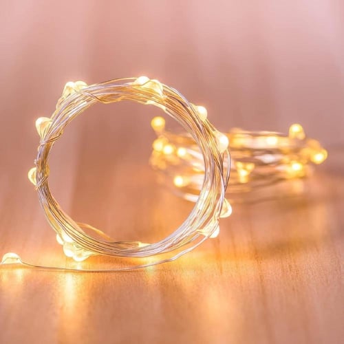 مصباح LED يعمل بالبطارية ضوء خيط سلك نحاسي