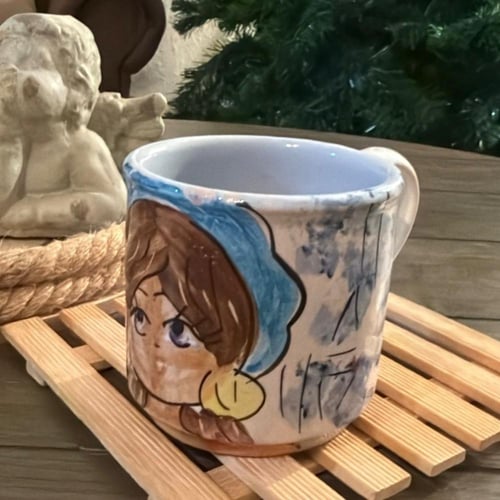 كوب سيرامياك برسومات يدويه جميلة