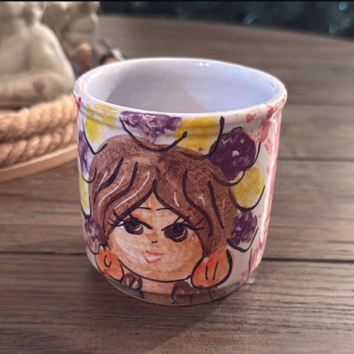 كوب سيرامياك برسومات يدويه جميلة
