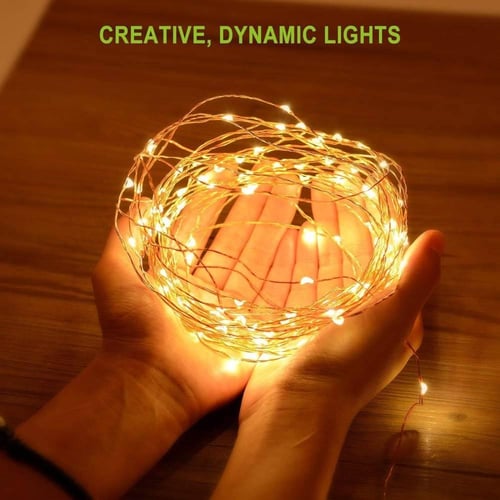 مصباح LED يعمل بالبطارية ضوء خيط سلك نحاسي