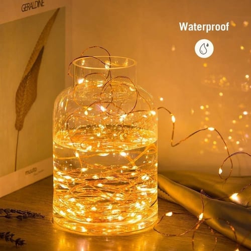 مصباح LED يعمل بالبطارية ضوء خيط سلك نحاسي