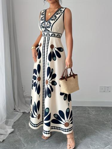 فستان نسائي بطبعة زهور