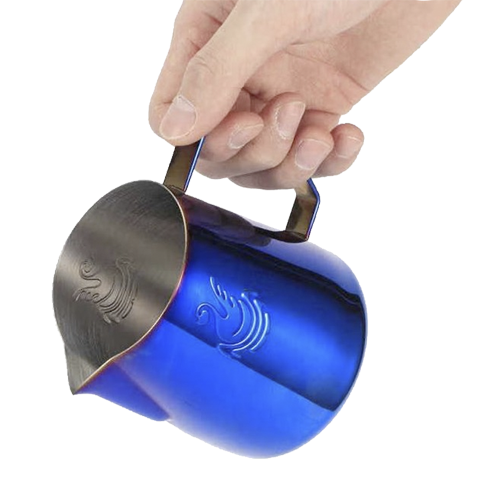 بتشر حليب 400 مل برأس حاد – لون ازرق معدني فاخر