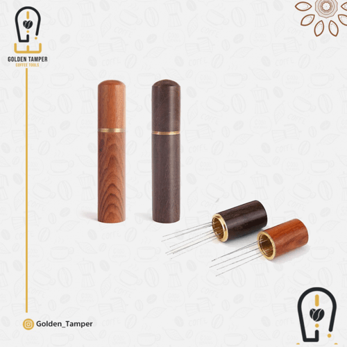 مفك تكتلات القهوة الخشبي الفاخر – صغير وأنيق