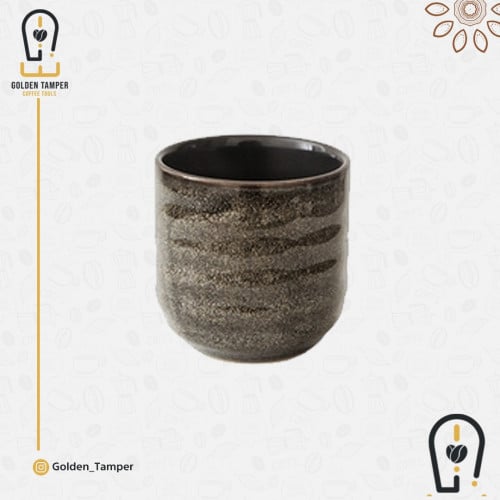 كوب قهوة سيراميك زيتي مموج 200ml