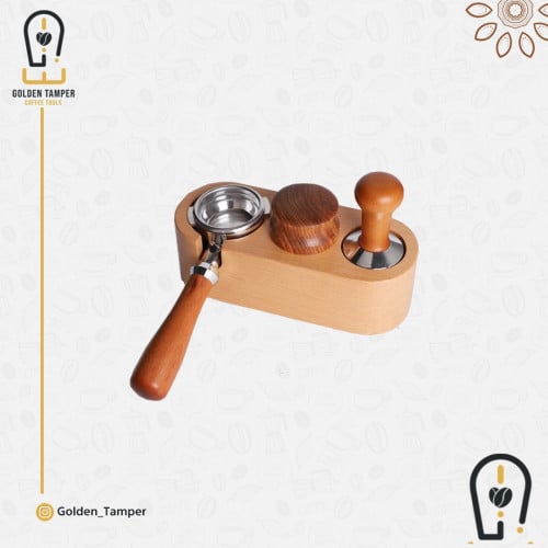 قاعدة خشبية فاخرة لتنظيم ادوات الباريستا