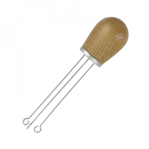 مفك تكتلات القهوة ثلاثي الرؤوس بمقبض خشبي طبيعي