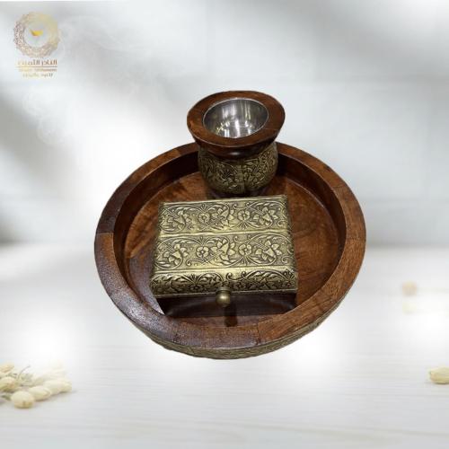 طقم مبخرة دائرية + صندوق