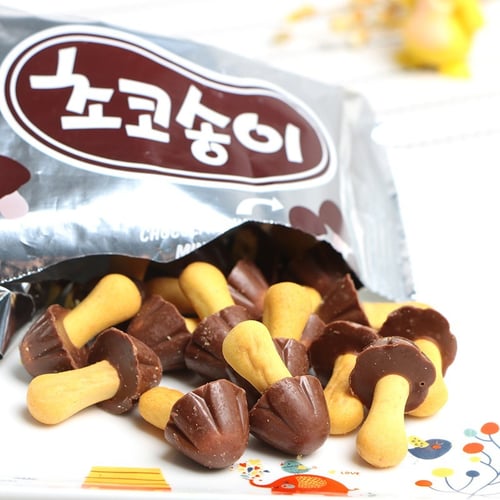 بسكويت شوكو بالشوكلاته ع شكل فطر - إنتاج كوريا