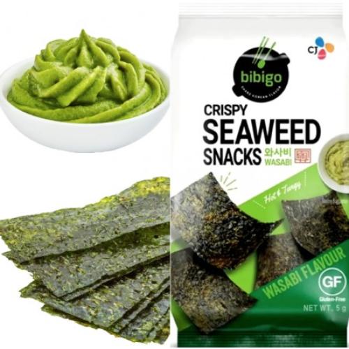 سناك الاعشاب البحرية المقرمشة بنكهة الوسابي