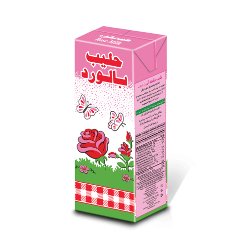 حليب بنكهة الورد