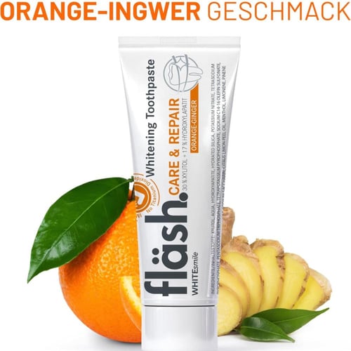 معجون تبييض الاسنان بالبرتقال والزنجبيل