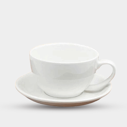 كوب اسبريسو سيراميك مع صحن 250 مل متوفر بعدة ألوان