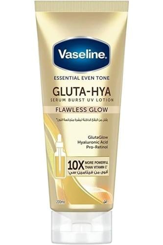 Vaseline لوشن الجسم الأساسي الموحد اللون للبشرة الباهتة والجافة، جلوتا هيا سيروم بيرست يو في، 330مل