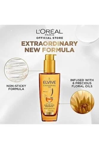 L'Oreal Paris مصل زيت الشعر الرائع من إلفيف لنوع الشعر الجاف، 100 مل