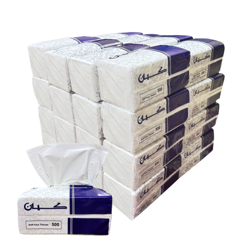 مناديل الوجه، عبوة من 30 × 500 منديل 3 طبقات، ملمس...