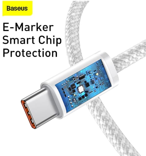 سلك شاحن تايب سي 2 متر قماش يدعم الشحن السريع