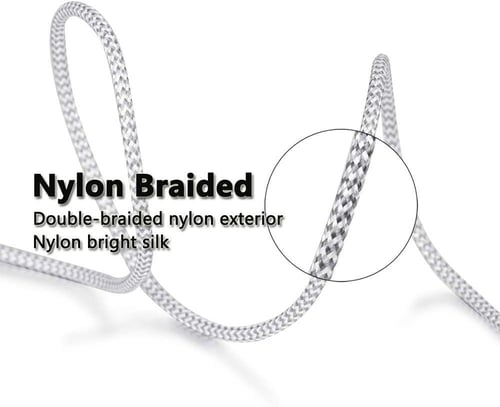 عرض ثلاث اسلك شاحن ايفون PD تايب سي 2 متر قماش مقا...