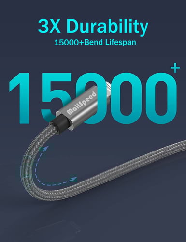 عرض ثلاث اسلك شاحن ايفون PD تايب سي 2 متر قماش مقا...