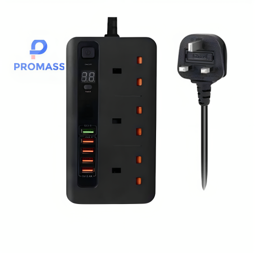 PROMASS - توصيلة ذكية مع مؤقت ذاتي ا 3منافذ و 4 من...