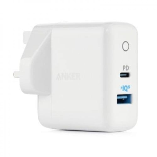 ANKER - شاحن جداري 35 واط منفذين، أبيض - م/A2636 م...