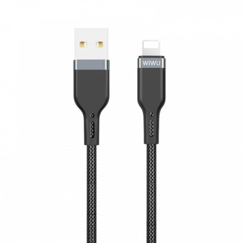 WiWU - كيبل ايفون USB قماش اسود 2متر م/PT02 ماركة...