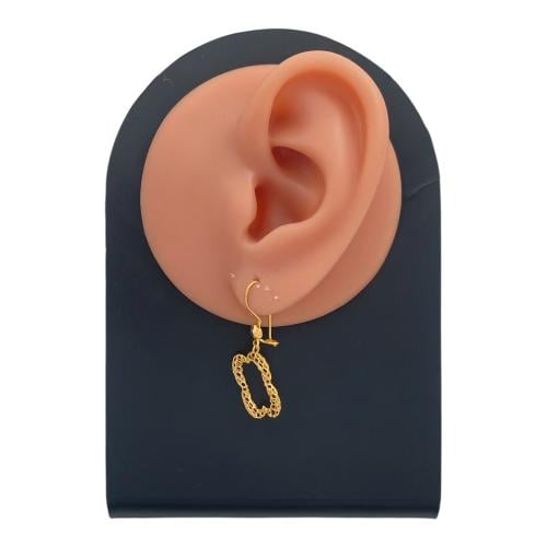 حلق ذهب عيار 21 الوزن 1.58 جرام