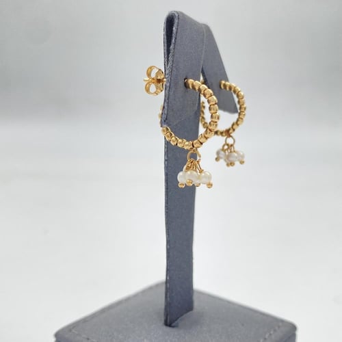 حلق ذهب عيار 18 الوزن 2.76 جرام