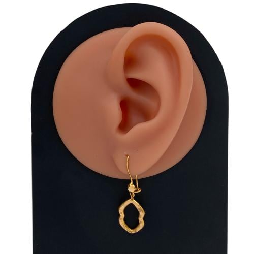 حلق ذهب عيار 21 الوزن 2.05 جرام