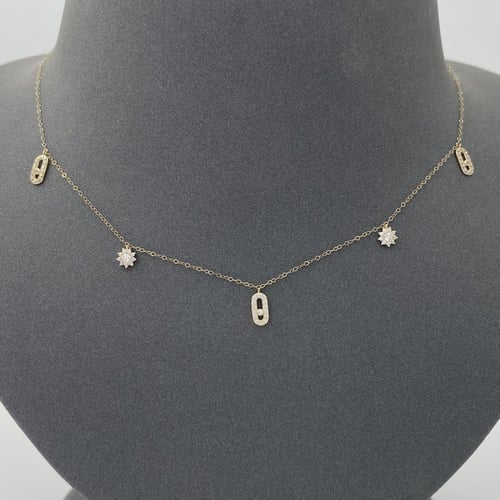 عقد ذهب عيار 18 الوزن 0.99 جرام