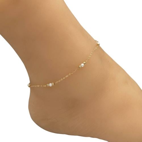 خلخال ذهب عيار 18 الوزن 1.10 جرام