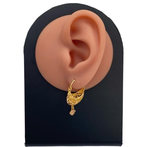 حلق ذهب عيار 21 الوزن 4.84 جرام