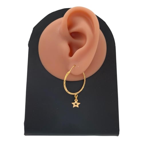 حلق ذهب عيار 21 الوزن 1.92 جرام