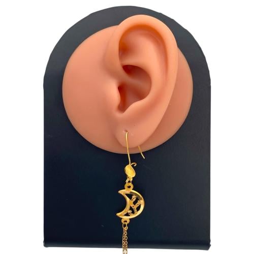 حلق ذهب عيار 21 الوزن 1.76 جرام