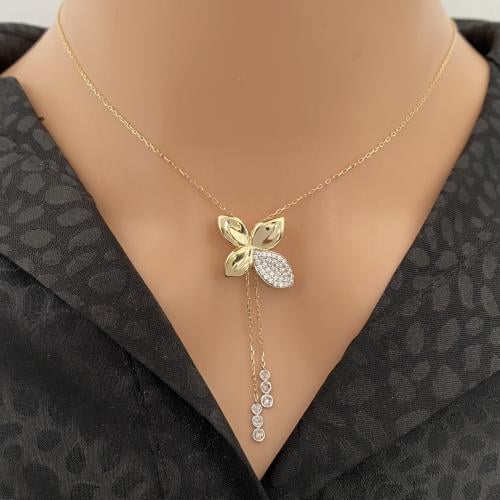 عقد ذهب عيار 18 الوزن 5.33 جرام