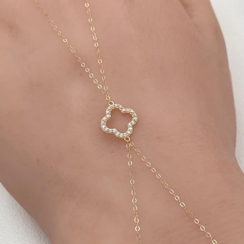 كف ذهب عيار 18 الوزن 1.08 جرام