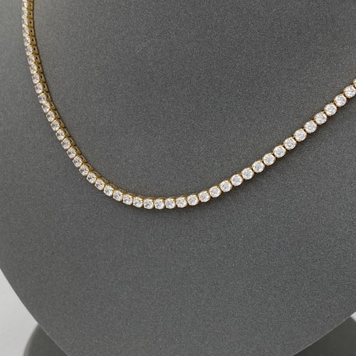 عقد تنس ذهب عيار 18 الوزن 12.77 جرام