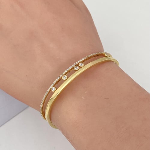 إسوارة ذهب عيار 18 الوزن 13.55 جرام