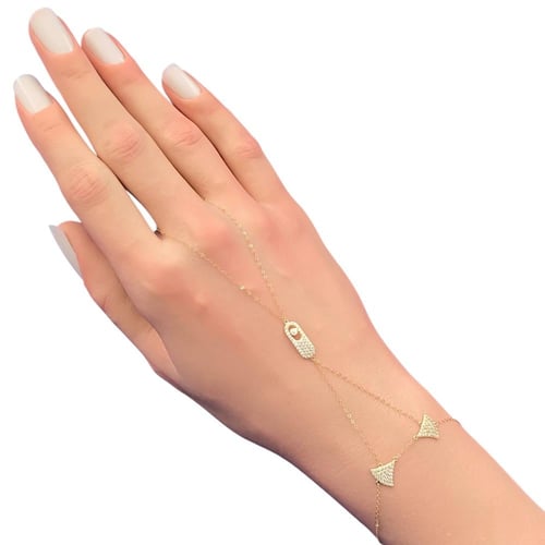 كف ذهب عيار 18 الوزن 1.24 جرام