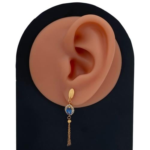 حلق ذهب عيار 21 الوزن 1.84 جرام